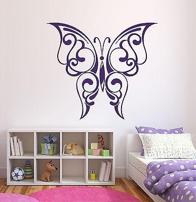 Wall Sticker Vinyl Decal Butterfly Wings Very Beautiful Sweep Pattern Unique Gift (n269)