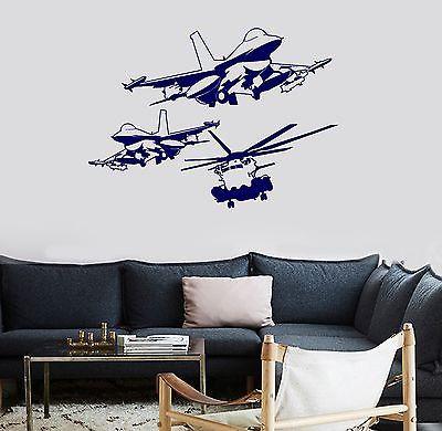 Wall Vinyl Airplane Military Aircraft Guaranteed Quality Decal Unique Gift (z3453)