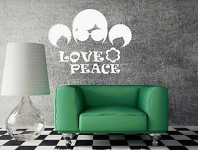 Hippie Peace Love Decor Wall Sticker Vinyl Decal Unique Gift (ig2072)