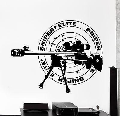 Wall Vinyl Sniper Rifle Army Forces War Guaranteed Quality Decal Unique Gift (z3437)