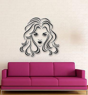 Wall Stickers Vinyl Decal Sexy Girl Beautiful Hair Hairdresser Unique Gift (ig712)