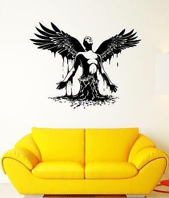 Wall Decal Man Angel Wings Revival Art Water Takeoff Vinyl Stickers Unique Gift (ed139)