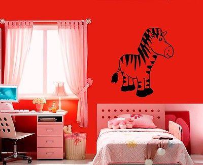 Wall Stickers Vinyl Decal Zebra Animal for Kids Baby Room Nursery (ig1015)