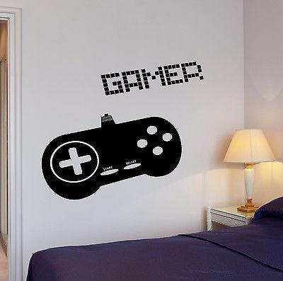 Wall Decal Game Joystick Gamer Entertainment Game Console Vinyl Stickers Unique Gift (ed029)