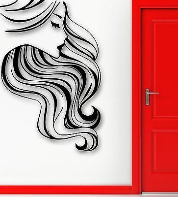Wall Stickers Vinyl Decal Beauty Salon Hair Barber Beautiful Woman Unique Gift (ig1706)