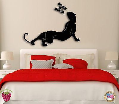 Wall Sticker Animals Cougar And Butterfly for Bedroom Unique Gift z1262