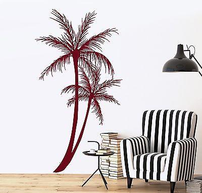Wall Decal Palm Tree Floral Romantic Vinyl Sticker Unique Gift (z3630)