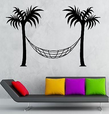 Wall Decal Hammock Isle Palms Tourism Travel Vinyl Stickers Art Mural Unique Gift (ig2556)