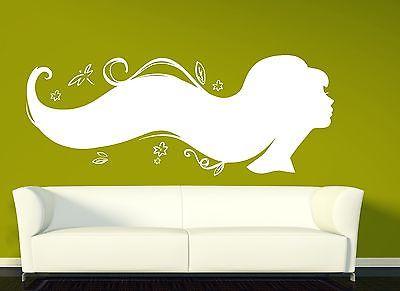 Wall Vinyl Sticker Silhouette Sexy Girl's Beautiful Hairstyle Beauty Salon Unique Gift n242