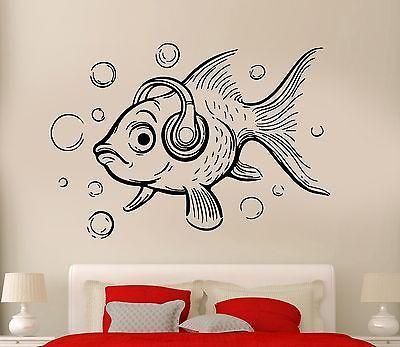 Wall Decal Fish Ocean Sea Lake Fishing Cool Relax Decor For Bedroom Unique Gift (z2748)
