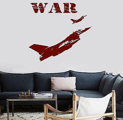 Wall Vinyl Jet Military Aircraft Airplane War Guaranteed Quality Decal Unique Gift (z3456)