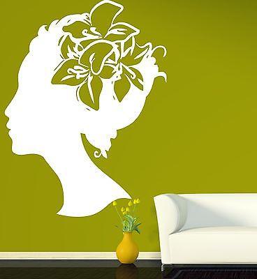 Wall Vinyl Sticker Decal Portrait Beautiful Woman Magnificent Profile Unique Gift (n126)