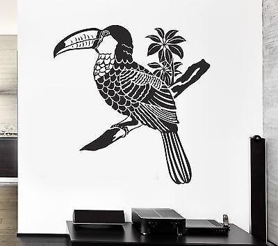 Vinyl Decal Parrot African Bird Wall Sticker Kids Room Decor Animals Unique Gift (ig900)