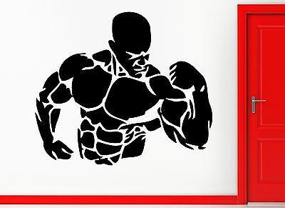 Wall Stickers Vinyl Decal Bodybuilding Fitness Bodybuilder Crossfit  Unique Gift (z2349)