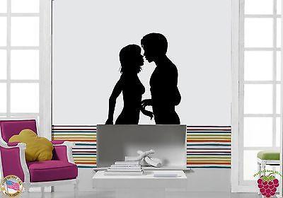 Vinyl Decal Wall Stickers Kissing Couple Love Romantic Decor For Bedroom (z1687)
