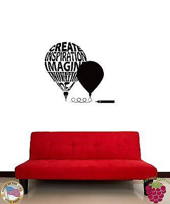 Wall Sticker Writers Symbol Imagination Creation Decor for Living Room Unique Gift z1376