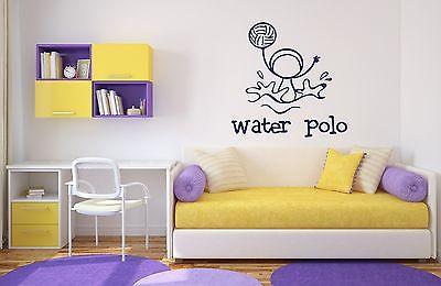 Wall Stickers Vinyl Decal One of the Sports Water Polo Funny Image Unique Gift (n307)