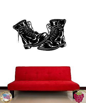 Wall Stickers Vinyl Decal Army Footwear Military Boots Unique Gift z1180