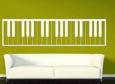 Wall Vinyl Sticker Decal Stylish Piano Keys Black White Music Notes Unique Gift (n109)