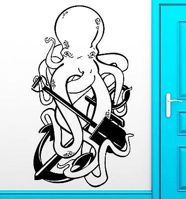 Wall Sticker Vinyl Decal Octopus Ocean Anchor Pirate Funny Cool Decor Unique Gift (z2489)