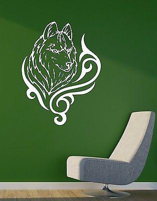 Wall Stickers Wolf Animal Predator Tribal Art Mural Vinyl Decal Unique Gift (ig1924)