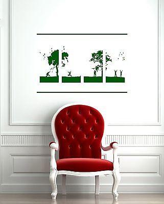 Vinyl Decal Nature Landscape Happy People Trees Peace Decor Wall Sticker Unique Gift (m010)