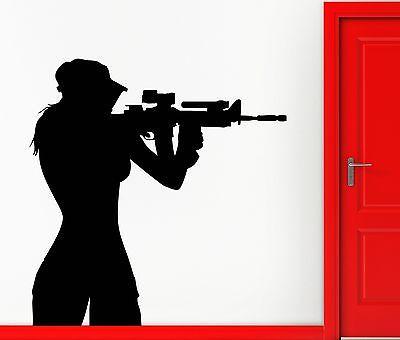 Wall Sticker Vinyl Decal Teen Sniper Shooter Army Military Decor  Unique Gift (z1121)