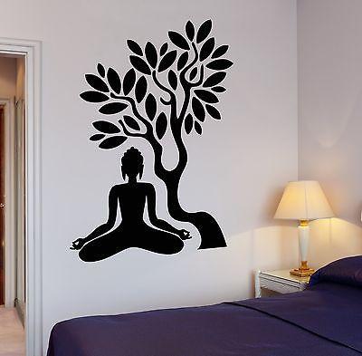 Buddha Tree Wall Decal Blossom Yoga Meditation Relaxation OM Zen Unique Gift (z2668)