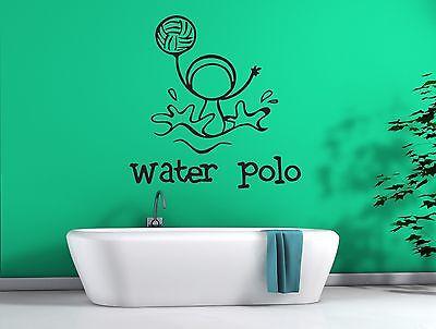 Wall Stickers Vinyl Decal One of the Sports Water Polo Funny Image Unique Gift (n307)