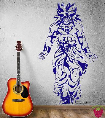 Wall Sticker Vinyl Decal Dragonball z Broly Anime Japanese Cartoons Unique Gift (m391v)