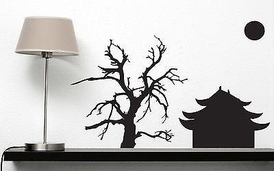 Wall Sticker Vinyl Decal Sakura Pagoda Sun Japan Geisha Samurai Unique Gift (n064)