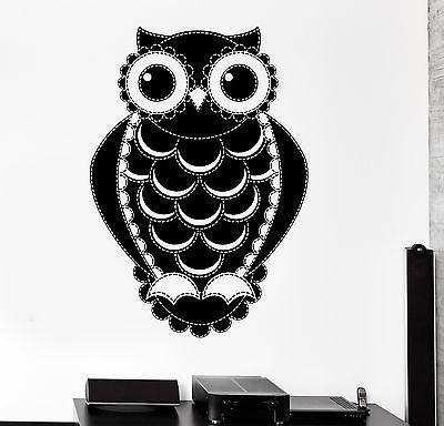 Wall Decal Birds Owl Forest Ornament Cool Mural Vinyl Decal Unique Gift (z3151)