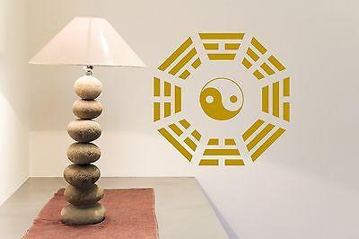 Wall Vinyl Sticker Yin Yang Trigram Element Meditation Yoga Studio Decor Unique Gift (z2901)