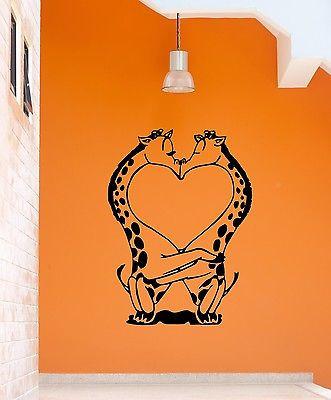 Wall Stickers Vinyl Decal Cute Giraffe Animal Love Romance Unique Gift (ig948)