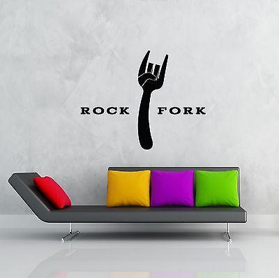 Wall Stickers Vinyl Decal Music Rock`n`Roll Rock Fork Funny Unique Gift (z1874)