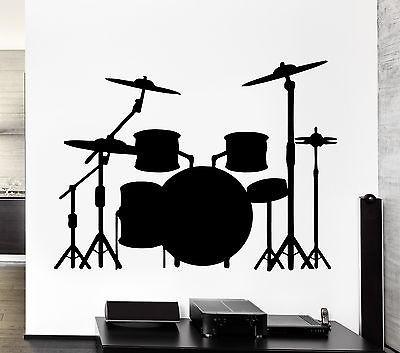 Wall Sticker Music Drums Rock Cool Pop Art For Living Room Unique Gift (z2603)