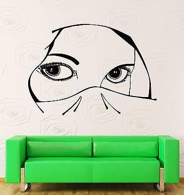 Wall Stickers Vinyl Decal Muslim Arabic Islamic Girl With Beautiful Eyes Unique Gift (z1843)