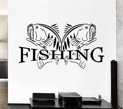 Wall Decal Fishing Fish Lake Relax Relaxation Cool Decor For Living Room Unique Gift (z2758)