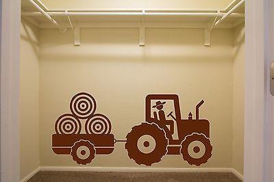 Vinyl Decal Wall Sticker Kid's Tractor Trailer Farm Boy's Room Decoration Unique Gift (n180)