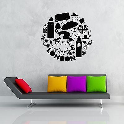 Wall Stickers Vinyl Decal I Love London England Great Britain Decor Unique Gift (z1861)