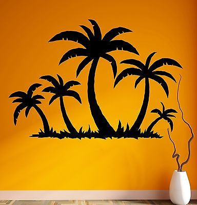 Wall Sticker Vinyl Decal Tropical Palm Tree Beach Relax Decor Unique Gift (ig1769)
