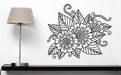 Decor Living Room Wall Sticker Vinyl Floral Openwork Pattern Cutwork Unique Gift (n265)