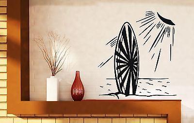 Wall Sticker Vinyl Decal Sea Sun Summer Beach Surf Relaxation Unique Gift (n278)