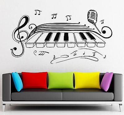 Wall Stickers Vinyl Decal Classical Music Piano Jazz Blues Microphone Unique Gift (ig2268)