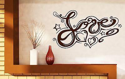 Wall Stickers Vinyl abstract image romantic symbol of the word love Unique Gift (n282)