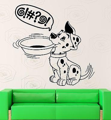 Puppy Wall Stickers Funny Dalmatian Dog Animal for Kitchen Vinyl Decal Unique Gift (ig1480)