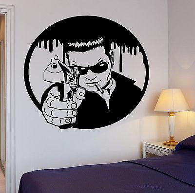 Wall Sticker Mafia Man With Gun Killer Gunman Gangster Pop Art Unique Gift (z2598)