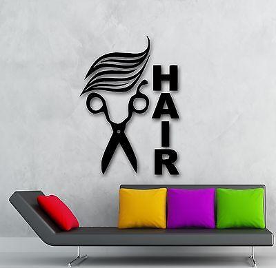 Wall Stickers Vinyl Decal Scissors Hair Hairdresser Sign Barbershop  Unique Gift (ig1720)