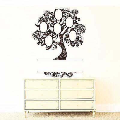 Wall Sticker Vinyl Decal Heraldic Family Tree Frame Pictures Ancestral Unique Gift (n150)