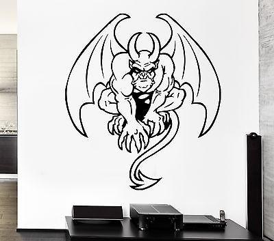 Wall Decal Gargoyle Monster Wings Horns Tail Evil Monster Vinyl Stickers Unique Gift (ed191)